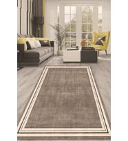 Dijital Kaymaz Taban Yıkanabilir Modern Renkli Salon Halısı Mutfak Halısı Yolluk ND-HT-1268 (Kahverengi)