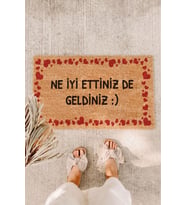 Kırmızı Kapli Ne Iyi Ettiniz De Geldiniz Kapı Önü Paspası Koko Paspas Dış Kapı Paspası Giriş Paspası