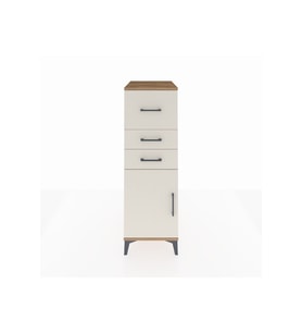 Kronos Dolap Tek Raflı 3 Çekmeceli Tek Kapaklı 44x59x134 Çam-Aytaşı