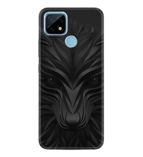 Realme C21 Kılıf Desenli Silikon Black Fox 1325
