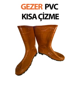 Gezer Krep Kısa Çizme Siyah Tabanlı