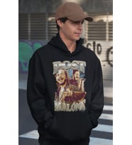 Eskitme Post Malone Rapper Tasarım Baskılı Unisex Oversize Şarkıcı Hoodie