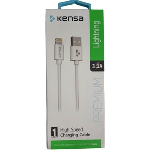 KENSA 3.1A APPLE İPHONE  USB-LİGHTNİNG  HIZLI ŞARJ ÖZELLİKLİ USB-LİGHTNİNG ŞARJ VE DATA KABLOSU