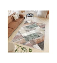 Rovigo Home Dijital Baskı Yıkanabilir Kaymaz Taban Salon Halısı RVG0399 (Yeşil)