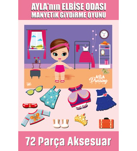 Ayla's Dressing Room - Mıknatıslı Giydirme Kitabı (72 Parça)