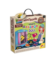 Manyetik Kıyafetleriyle Montessori Ahşap Moda Bebeği ve Gardırop Seti (Çok Renkli)