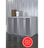 Kenzlife membran çamaşır&kurutma&bulaşık makinesi dolabı tatyanakare gribyz 90*140*60 mebran kapak suntalam gövde kapaklı arkalıksız (Beyaz-Gri)