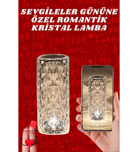 Sevgililer Günü İçin Hediye Kristal Lamba Sevgiliye Hediye Usb Şarjlı Gece Lambası