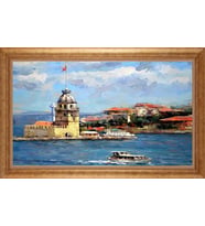 ALTIN ÇERÇEVELİ PASPARTULU TABLO CR1054
