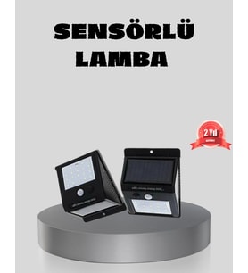 Güneş Enerjili Sensörlü Dış Mekan Duvar Lambası – 3 Modlu, 2200mah Pil, 120° Algılama