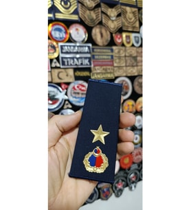 Jandarma Asayiş Subay Binbaşı 3D Tpu Rütbesi Lacivert, Bir Çift , Standart Ölçü, (Çok Renkli)