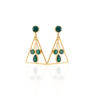 Kadir Jewellery 22 Ayar Altın Kaplama Kadın Sallantılı Küpe -El İşçiliği Ve Hipoalerjenik Küpe
