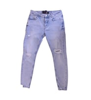 Yırtık Detaylı Denim Pantolon