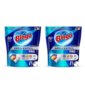 Bingo Akıllı Kapsul Pro Bulaşık Makinesi Tableti 50 li  2 Adet 100 Kapsul
