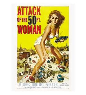 50 Ayaklı Kadının Saldırısı! Tablo Ahşap Poster Dekoratif