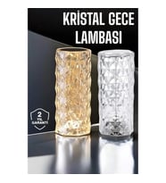 Mey İthalat® Gece Lambası Kristal Lamba Dokunmatik Şarjlı Hediyelik