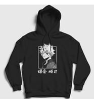 Presmono Unisex Siyah Bakugo Anime Boku No Hero Academia Kapüşonlu Sweatshirt 234253tt