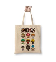 One Piece Beyaz Bez Çanta Uzun Saplı Alışveriş Çantası Plaj Çantası