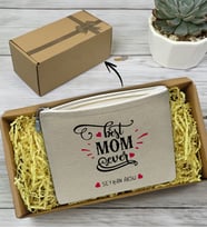 BK Gift Kişiye Özel En İyi Annesi Tasarımlı Keten Makyaj Çantası-4, Anneler Günü Hediyesi, Doğum Günü Hediyesi