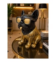 Siyah & Gold Fransız Bulldog Dekoratif Biblo Hediyelik Ev Ofis Dekor