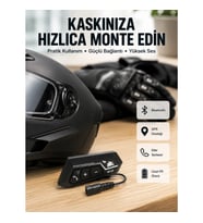 Mey İthalat® BT22 Kask Bluetooth Kulaklık Su Geçirmez Motosiklet İletişim Sistemi Yeni Nesil