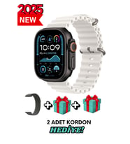 Samsung Galaxy Z Fold Uyumlu Akıllı Saat Watch ULTRA2 49MM Kordon Hediyeli - Son Versiyon (Beyaz)