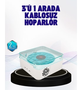 Dekoratif Gece Işıklı Bluetooth Hoparlör - Zaman Ve Pil Ekranlı
