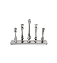Gümüş Metal 5li Şamdan 41x8x28cm