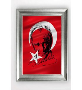 Gümüş Çerçeveli Atatürk Tablo a652