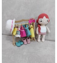 Elina Bebek ve Kıyafetleri Amigurumi Organik Oyuncak