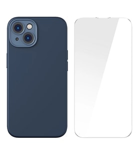 Baseus Liquid Silica Gel iPhone 14 6.1 Magsafe Silikon Kılıf + Tempered Ekran Koru - HPSBYI7270-5