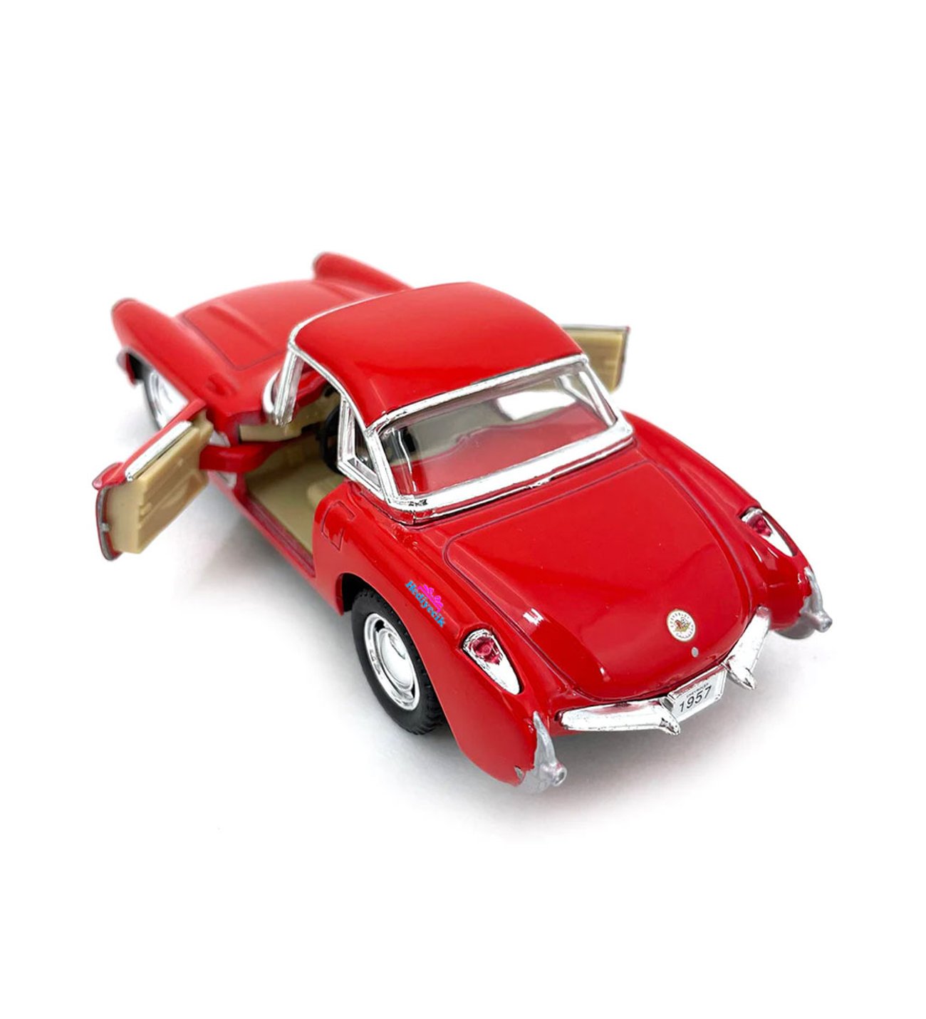 ミニカー Corvette Chevrolet 1957 Chevrolet Corvette Diecast Model Araba 12 Cm (Kırmızı)