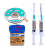 3in1 Arada 183c Krem Lehim Sıvı Lehim Solder Paste 42gr Lehim Emme Temizleme Teli 3,5mm Cp-3515