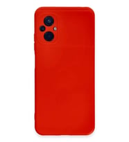 Poco M5 Kılıf Nano içi Kadife Silikon - Kırmızı