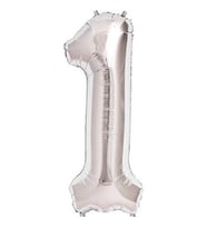 Benim Marifetlerim 1 Rakamı Gümüş Folyo Balon 40 inch 90 cm