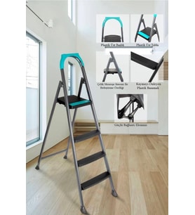 Doğrular 51303 Riser 3+1 Plastik Basamaklı Merdiven