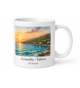 Armutlu Deniz Manzarası Yalova Hatırası Kupa Bardak Hediye