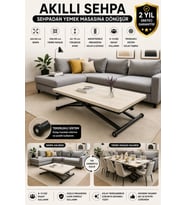 Home Üst Tabla Mdf Traverten Oval Güvenli Köşe Alt Mekanizma Demir