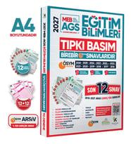 2027 MEB AGS EĞİTİM BİLİMLERİ ÖSYM Çıkmış Soru Tıpkı Basım Kitapçıkları 12li Deneme Paketi