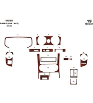 Meriç® Isuzu D Max 4X2-4X4 Ön Torpido Kaplam Maun 19 Parça 2007-2012 (Maun)