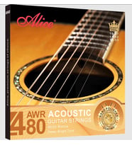 Alice AWR480-XL Akustik Gitar Teli (10-47 80/20 Bronze)  İnce Yapısı ile Rahat İcra Akustik Gitarın Doğal Karakterini Ortaya Çıkaran Ses