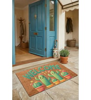Valerine Life Sevimli Aile Welcome Kapı Önü Paspası 45x70cm