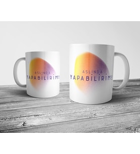 Pixxa Aslında... Yapabilirim! - Motivasyon Kupa Bardak Model 1