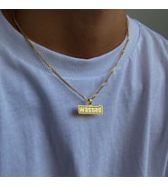 Kişiye Özel 925 Ayar Gümüş Gta Wasted Kolye (Gold)