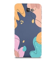 PrintiFy Samsung Galaxy J7 Prime Lansman Kılıf Karışık Renkler Tasarımlı İçi Kadife Kapak (Petrol Mavisi)