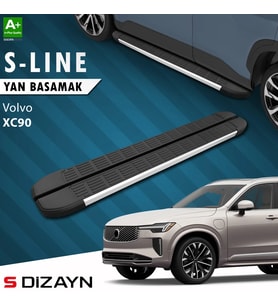 S-Dizayn Volvo XC90 Makyajlı Hybrid S-Line Aluminyum Yan Basamak 203 Cm 2024 Üzeri A+ Kalite