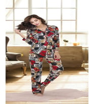 Rahat ve Şık Kadın Pijama - Karışık Desenli