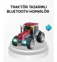 Bluetooth Nostaljik Traktör Hoparlör Led Işıklı 12W Güçlü Ses