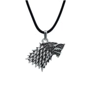 Game Of Thrones Kurt Deri ip Kolye - Gümüş Kaplama - Kadın Erkek Kolye - No:834