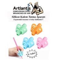 Kalem Tutma Aparatı Pastel Renkler 4 lü 1 Paket Silikon Kolay Tutma Aparatı 4 Renk